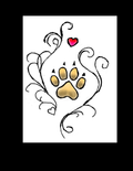 ' Custom dog paw