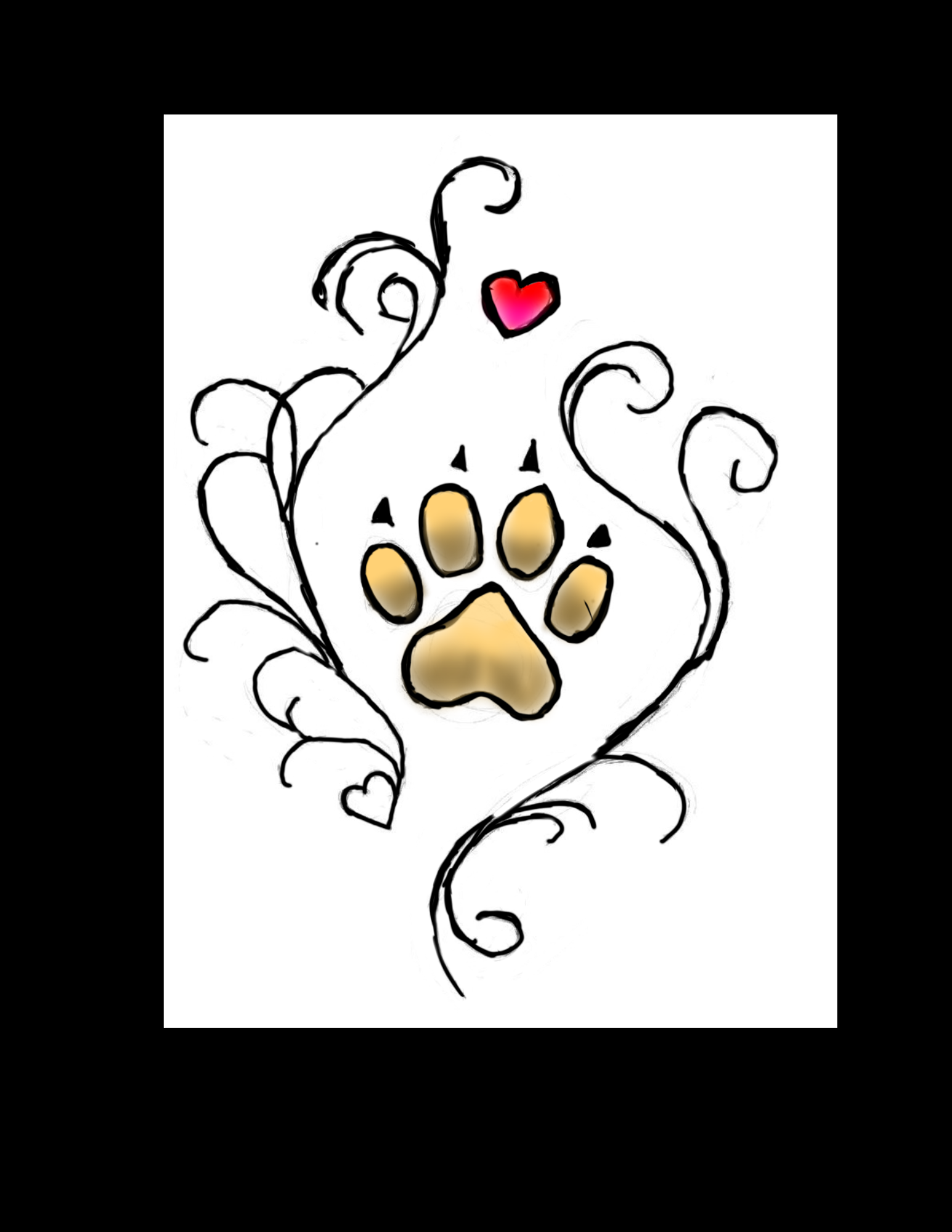 ' Custom dog paw
