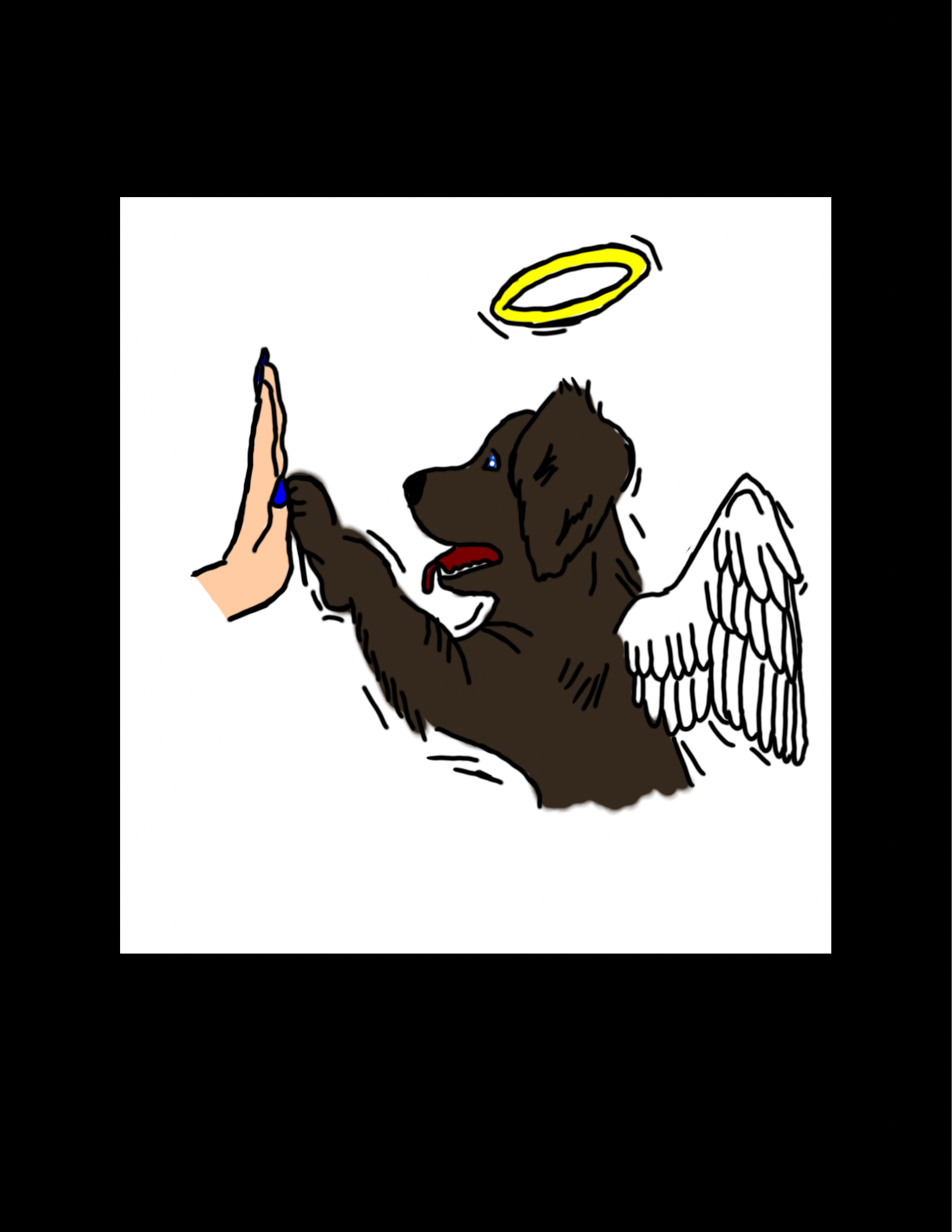 Custom dog angel wing