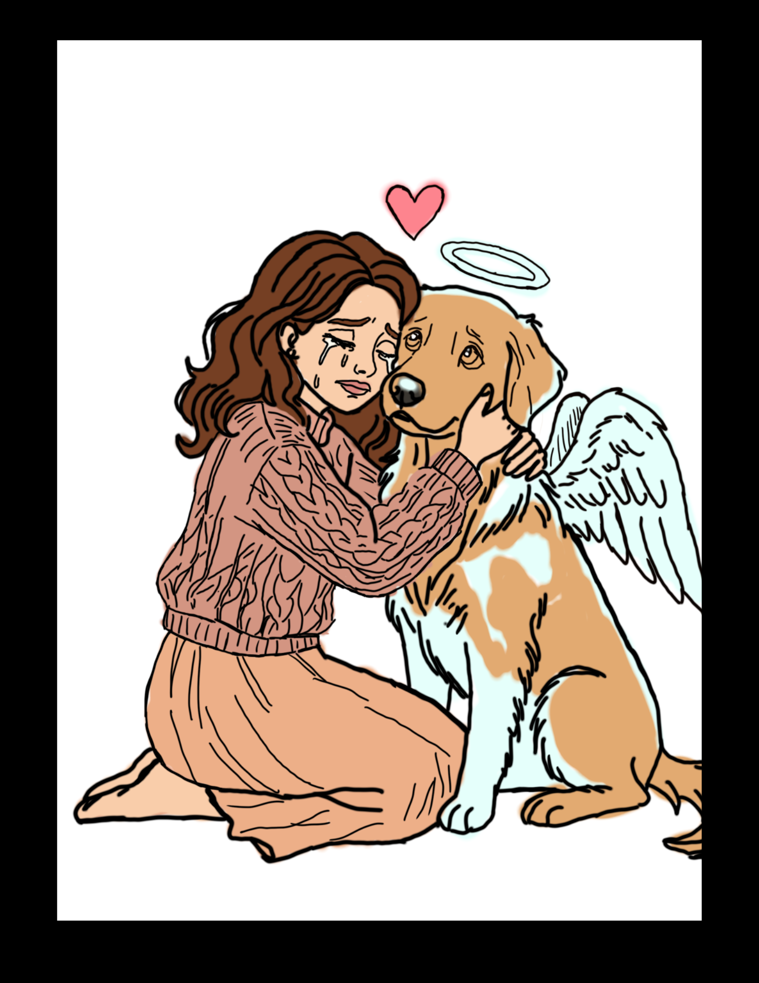 Custom dog drawing
